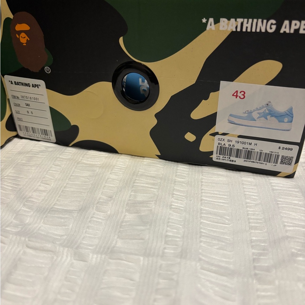 BAPE Kids' Blue and White Sneakers - Picture 2 of 7